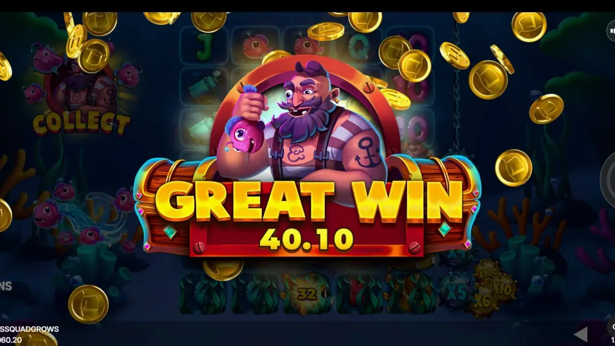 Fishin’ Madness Quadgrows slot game interface